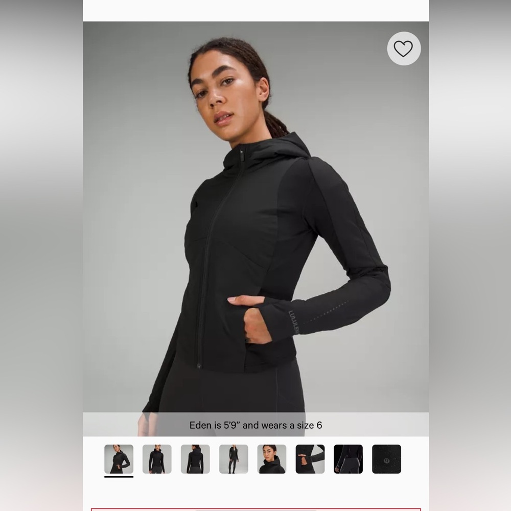 Lululemon jacket Push Your Pace Jacket